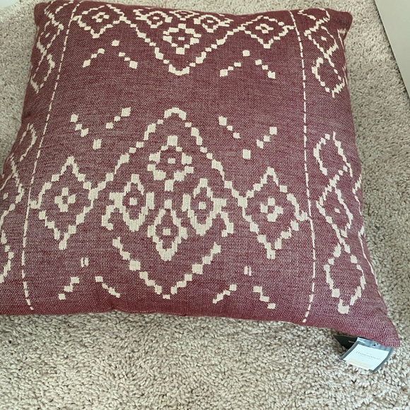 Decorative Studio McGee Burgundy and Cream Pillow - Picture 1 of 1